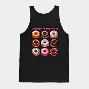 Celebrate diversity with donuts Tank Top